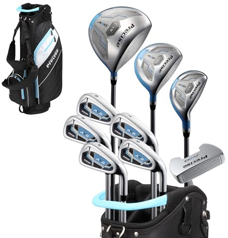 Precise AMG - Damen Golfschläger-Set - Hellblau, Petite Size -2,5 cm