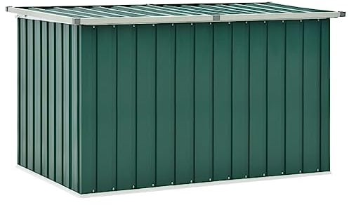 vidaXL Gartenbox Auflagenbox Kissenbox Aufbewahrungsbox Truhe Box Gartenmöbel Gartenkasten Gartentruhe Werkzeugkasten Grün 149x99x93cm