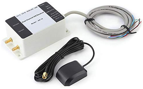 Marine AIS GPS Empfänger, Dual Channel USB Boot AIS Empfänger, Integrierter NMEA AIS Empfänger mit 28 Seemeilen Empfangsentfernung für Yacht, Dampfschiff, Boot, Marine