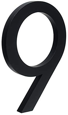 HASWARE Número de casa flotante de 6 pulgadas (15 cm) Números de puerta con estilo Placa del alfabeto Números de dirección de casa de la calle (0, Dorado)