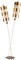 Casa Padrino Designer Doppel Stehleuchte Gold/Taupe 63,5 x 35,6 x H. 198,1 cm - Moderne Stahl Stehlampe - Luxus Wohnzimmer Leuchten