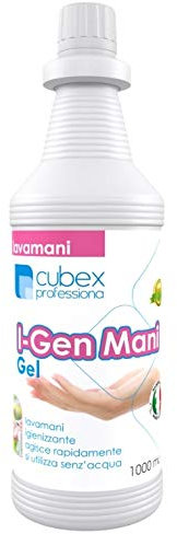 I-GEN gel igienizzante mani con alcool > 70%.Evapora rapidamente senza lasciare residui. Profumato al limone, con agenti emollienti per la pelle… (6, 1 L)