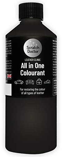 Scratch Doctor All in One Leather Colourant Self Seal Leather Dye Repair Paint for Furniture, Sofas, Car Seats (Dark Grey, 500ml)