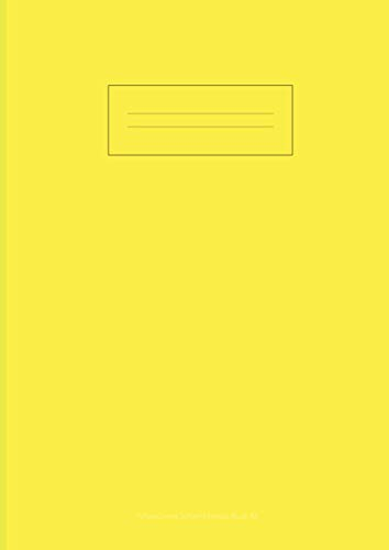 Yellow Lined School Exercise Book A4: With Margins 295mm x 210mm - A4 Notebooks, 100 Page