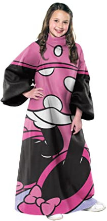 NORTHWEST Youth Silk Touch Comfy Throw Blanket with Sleeves, X, 48 Wearable, Minnie Mouse Just 48 Inches