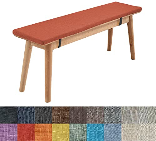 WTHYGB Bankauflage Bankkissen 90 X 30 X 5CM Waschbare Rutschfestes 5CM Dickes Gartenbank Sitzkissen mit Abnehmbarem Bezug, Stuhlkissen für Garten Terrasse Esszimmer Küche, 148 Größen (Karmin)