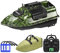 500M Futterboot mit GPS Angeln GPS Köderboot 3 Trichter Karpfenfischen Boot,3xBatterien,Handtasche (Camo Boot)