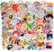100PCs Cool Vinyl Waterproof Stickers for Water Bottles - Cute Aesthetic Designs for Laptops, Skateboards, Phones - Perfect for Teens, Girls, Kids