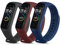 Yisica Bracelet pour Xiaomi Mi Band 4 Xiaomi Mi Band 3,3 Pack Original colorés de rechange en silicone pour Xiaomi Mi Smart Band 4 Xiaomi Mi Smart Band 3 (Noir/Bleu Marine/Vin Rouge)