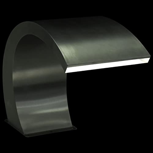 Hommdiy Edelstahl Schwallbrause mit LEDs Pool Wasserschwall Schwimmbad