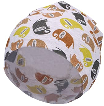 Sterntaler Baby Unisex Beanie Baby Slouch-Beanie Elefanten - Beanie Baby, Kinderbeanie, Babymütze - aus Baumwolle - mehrfarbig, 49