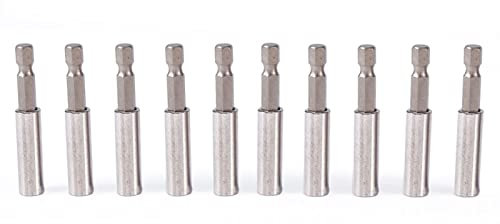 Risegun Magnetischer Bohrerhalter, 10 Stück Magnetische Bohrer Verlängerung 1/4, Steckschlüssel Halter für Elektrische Bohrmaschine Schlagschrauber Schraubendreher