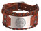 Amaxer Sieben Erzengel Armband für Männer Metatron Würfel Schutzengel Michael Sigil Schutz Amulett Handgelenk Manschette Breite Lederarmband (Sieben Erzengel Braun)
