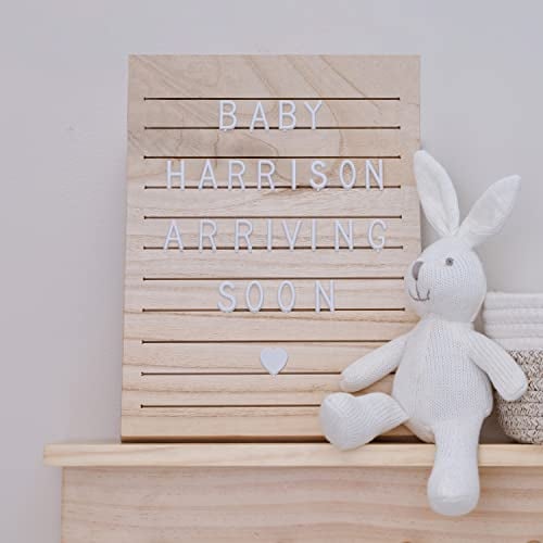 Ginger Ray Holz-Buchstaben-Schautafel mit 170 Buchstaben, Zahlen und Symbolen, Baby-Dekoration