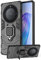 DERHAN Cover per Honor Magic 5 Lite 5G, Custodia Protettiva Resistente Antiurto Robusta Case con Supporto Magnetico Rotante a 360° - Nero