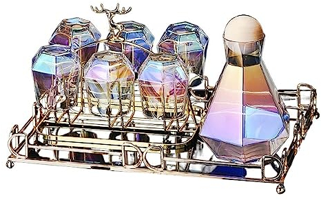 Caraffa per Acqua refrigerante Bicchiere di vetro for la casa soggiorno ospitalità set di tazze for acqua potabile bollitore for famiglie set di tazze da tè Caraffa Acqua per Calda Fredda Acqua