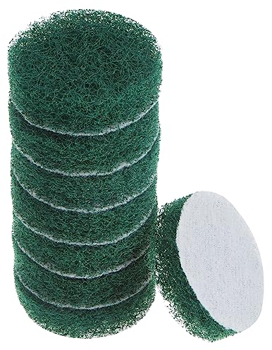 sourcing map 8pcs Drill Power Brush 2 inch Tile Scrubber Scouring Pads 180-240 Grit for Bathroom Kitchen Household Cleaning