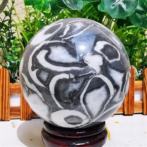 WAHOM Guérison Naturelle de la Boule de Cristal de Quartz de Cristal de Pierre de Mille Yeux de Jaspe de Coquille (Size : 300-400g)