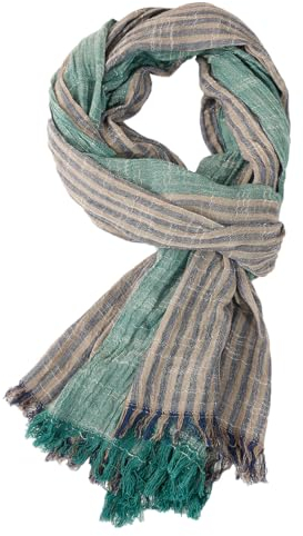 YONKOUNY Schal Herren Weiche Schal aus Baumwolle Herbst Winter Mode Lang Halstuch Herrenschal (Grün)