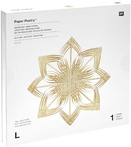 Bastelset Webstern, glitter gold, 60 cm FSC MIX