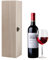 Bhoulandi Wooden Wine Box 1 Bottle, 35x9.8x10cm, Single Bottle Wine Holder, Gift Box for Thanksgiving, Christmas, Weddings, Anniversaries, Birthdays, Parties