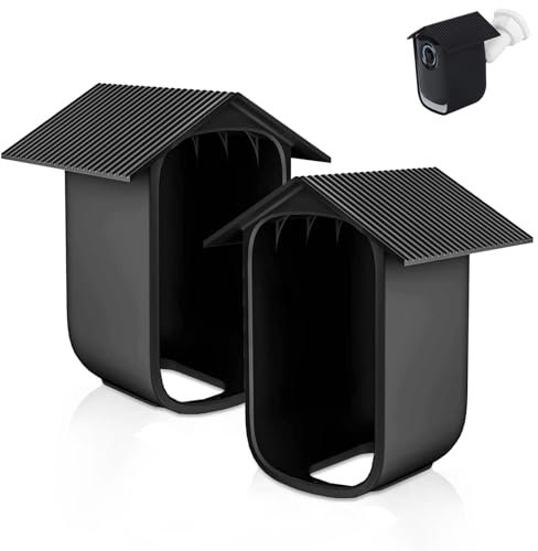 ZITUZY 2 Stücke EufyCam 2C Schwarze Silikonschutzhülle, Silikonhülle Kompatibel mit eufyCam 2C Pro, Wetterfeste Silikonhülle für eufyCam 2C / 2C Pro
