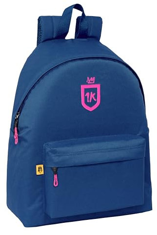 safta KINGS LEAGUE 1K Tagesrucksack für Kinder, Qualität und maximale Widerstandsfähigkeit, bequem und vielseitig, 33 x 15 x 42 cm, Blau, blau, Estándar, Casual