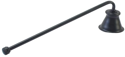 Extincteur de bougie en acier inoxydable Outil à main en forme de trompette Noir