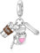 LANBEIDE Kaffee Kopfhörer Skate Charms für Pandora Charms, 925 Sterling Silber Beads Reisen Hobbys Beads für Pandora Armband Geschenke für Frauen