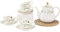 Teeservice aus Porzellan im Hofstil, Vintage-Blumen, chinesisches Kaffeeservice, Nachmittagstee-Set, Kaffeetasse und Untertasse, Hochzeitsteeservice für Erwachsene