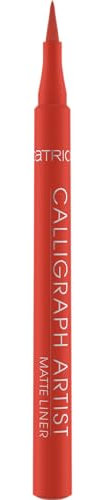 Catrice Calligraph Artist Matte Liner, Eyeliner, Nr. 080, Rot, sofortiges Ergebnis, farbintensiv, matt, vegan, ohne Mikroplastikpartikel, Nanopartikel frei, ohne Parfüm, 1er Pack (1.1ml)