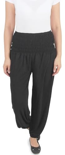 Sotala Damen Pumphose Strandhose Haremshose Hose Aladin Baggy Pluderhose Freizeithose Ballonhose Sommer