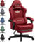 GTPLAYER Fabric Gaming Chair, Ergonomic Computer Chair with Footrest and Lumbar Support Height Adjustable Home Office with 360°-Swivel Seat and Headrest
