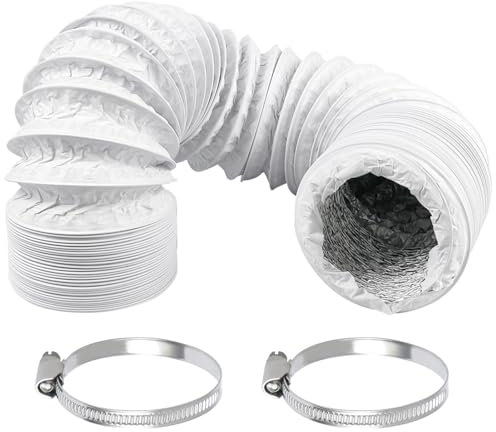 Manguera de ventilación, 300cm Tubo Flexible de Salida de Aire Ø 10cm de Aluminio PVC, Resistente al Calor, Resistente a la Corrosión,para Aire Acondicionado, Secadora, Campana Extractora