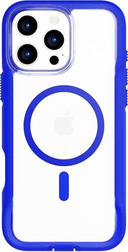 Tech21 EvoPro for iPhone 16 Pro Max Compatible with MagSafe - Impact Protection Case 21x Military Standard Tested - in Clear/Blue