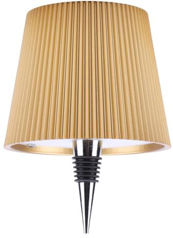 RuiDay Wireless Bottle Lamp, 3 Colors Dimmable Wireless Lampshade, Rechargeable Touch Control Bottle Lamp (Gold-B)