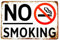 DiiliHiiri Poster Rauchen verboten - No Smoking - Metall Vintage 30 x 20 cm - Pub-Dekoration | Bar Dekoration | Retro-Stil | Glaszimmer Schild | Metallschilder (2635-283)