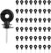 100 Pcs Electric Fence Insulators, Electric Fencing Ring Insulators Screw In Short Screw Type Wire Mesh Ring Insulator, Electric Meadow Fence Post Accessory, Wooden Post Insulator for Rope Wir, Strand