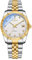 JewelryWe Herrenuhr Leuchtende Automatik Uhren: 30m Wasserdicht Kalender Automatische Mechanische Armbanduhr Herren Edelstahl Armband Automatikuhr mit Weiß Diamantskala Zifferblatt