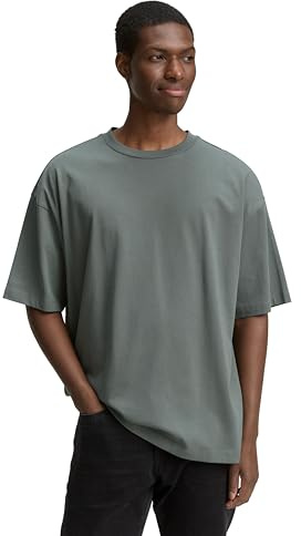 Tom Tailor Denim Herren 1035912 T-Shirt, 21951 - Washed Jasper Green, M