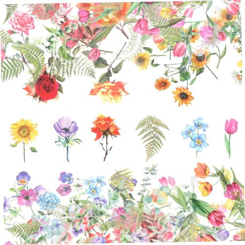 Operitacx 6 Packungen Album-Aufkleber Gänseblümchen-Aufkleber Anlage Lieferungen Band scrapbooking sticker scrapbook stickers Sammelalbum liefert Planeraufkleber und Zubehör das Haustier