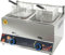 HMASNSEIY Friteuse à gaz GPL de comptoir en Acier Inoxydable, friteuse à gaz de comptoir Commerciale, pour Frites, Restaurant, Cuisine à Domicile, 8 L x 2, monocylindre