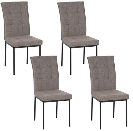 HTI living Esszimmerstuhl Matthew Hellbraun 4-Fußstuhl 4-teilig