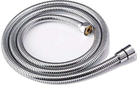 Oupukle Edelstahl Duschschlauch 150cm, Flexibel Universal Brauseschlauch mit Premium doppelten Messingkopf, Duschschlauch Anti-Twist, Anti-Knick
