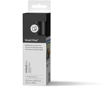 Cricut Smart Removable Vinyl, Black, 13.9cm x 1.2m, Ideal for Personalised Decals, Labels & DIY Crafts, removes Without Residue, for All Cricut Cutting Machines
