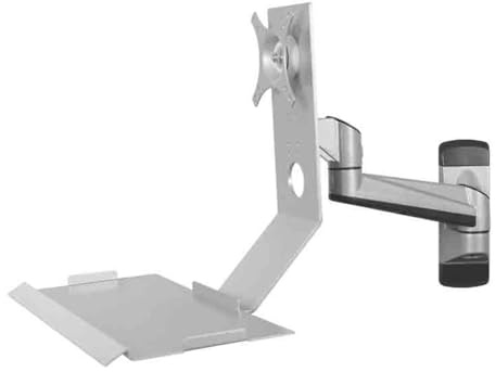Workstations Single Arm Silver Color Monitor Stand with Plain Tray Foldable 90° Screen Gaming-PCs