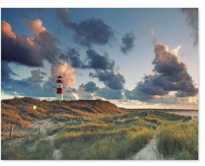 Leuchtturm List auf der Nordseeinsel Sylt, Deutschland，Puzzles 1000 Teile für Erwachsene, Klassische Puzzle Jungen Mädchen Puzzle für Kinder Teenager Lernspiel Spielzeug（50x70cm）-C94