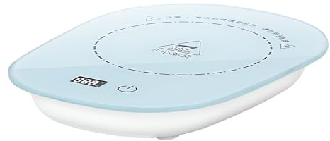 Scaldabicchieri USB per scrivania, elettrico, intelligente, con tecnologia touch e display retroilluminato a LED, per ufficio, casa, scrivania (bianco)