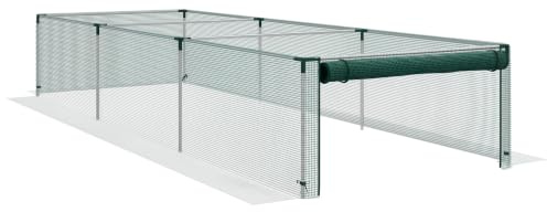 Outsunny Serre de Jardin Serre à Tomates Filet HDPE125 x248 x 62,5 cm | Protection, Porte Zippée Enroulable