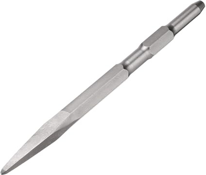 sourcing map Hex Shank Floor Scraper Chisel 260mm x 17mm Steel Jack Hammer Chisel Bit for Electric Demolition Gardening Landscaping Digging Cutting